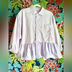 One of a kind handmade button down shirt